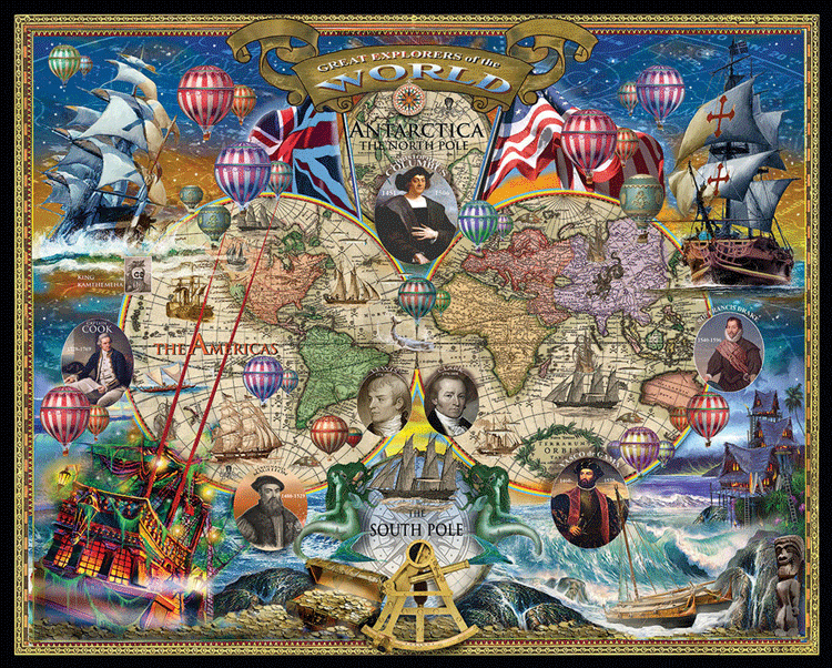 Great Explorers World Map